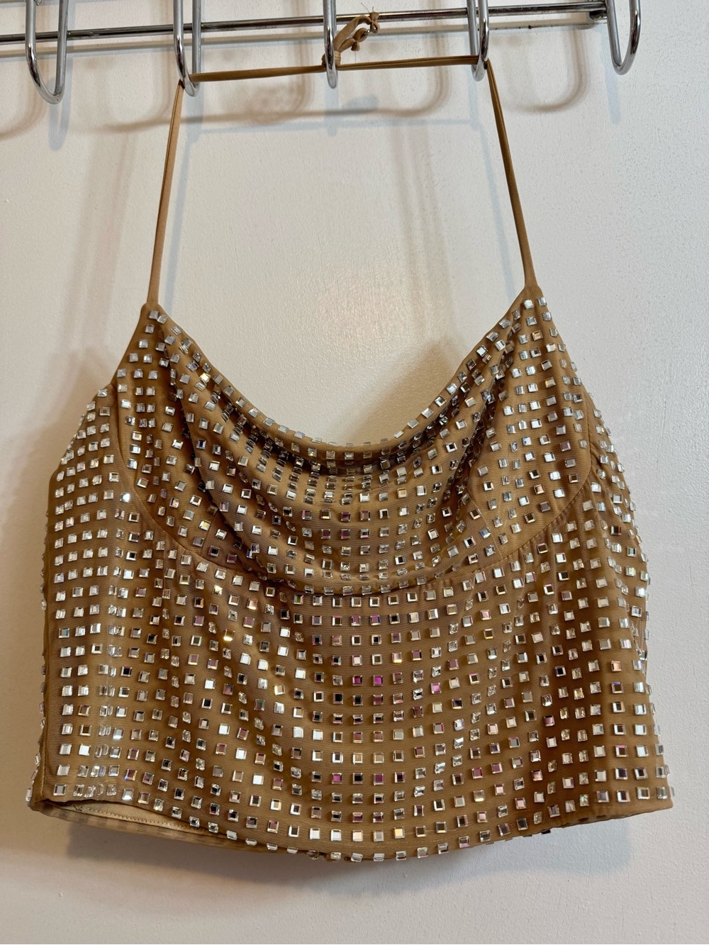 Mirrored Party Halter Top 5/$25